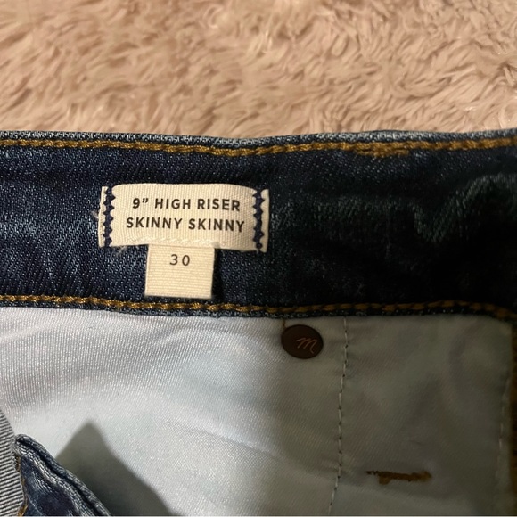 MADEWELL 9” High Riser Skinny Jeans - size 30 - - Picture 11 of 12